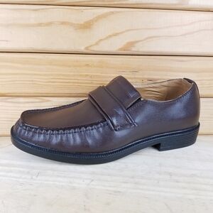 Men's Haband Loafers Executive Division Brown Leather Slip On Shoes Size 7 D